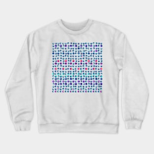 Psychedelic tiny circles in blue Crewneck Sweatshirt